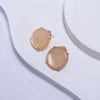 Stud Earrings in Yellow Gold Filled with Rose Pearl