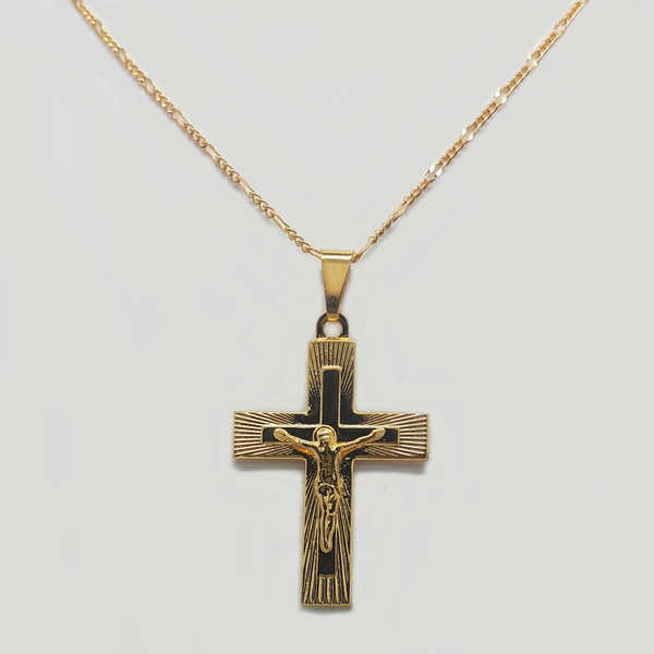 Cross Pendant Necklace in Yellow Gold Filled