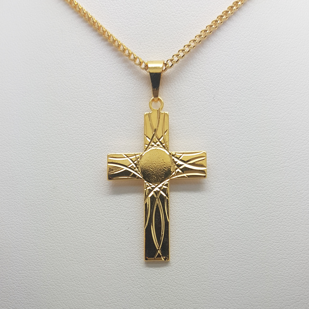 Cross Pendant in Yellow Gold Filled