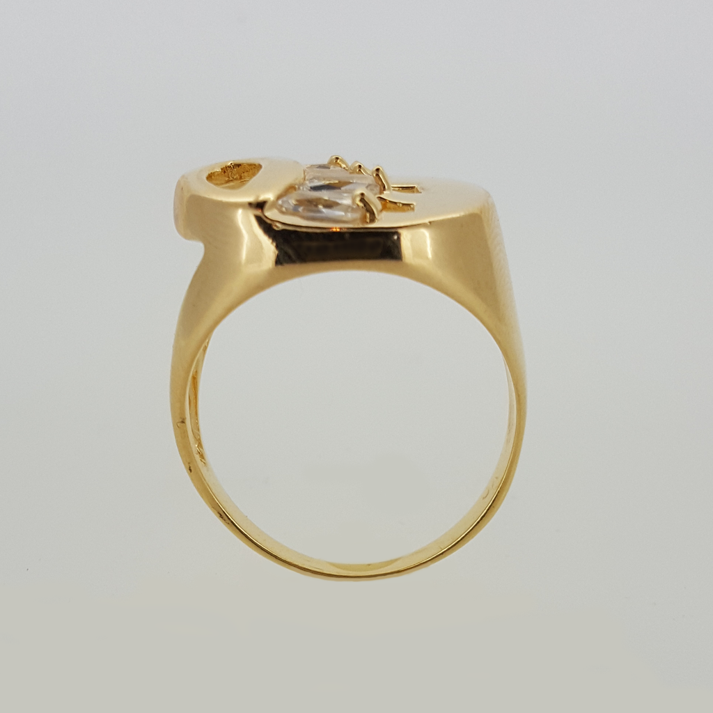 Ring in Yellow Gold Filled with Gemstones