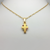 Cross in Yellow Gold Filled with Cubic Zirconia