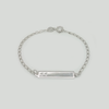 Bracelet in White Gold Filled with Rectangle Plaque