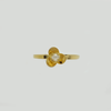 Flower Ring in Yellow Gold Filled with Pearl