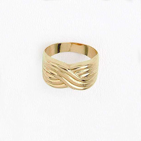 Band Ring, Infinity Wave Ring, Yellow Gold Plated Ring, Simple Ring