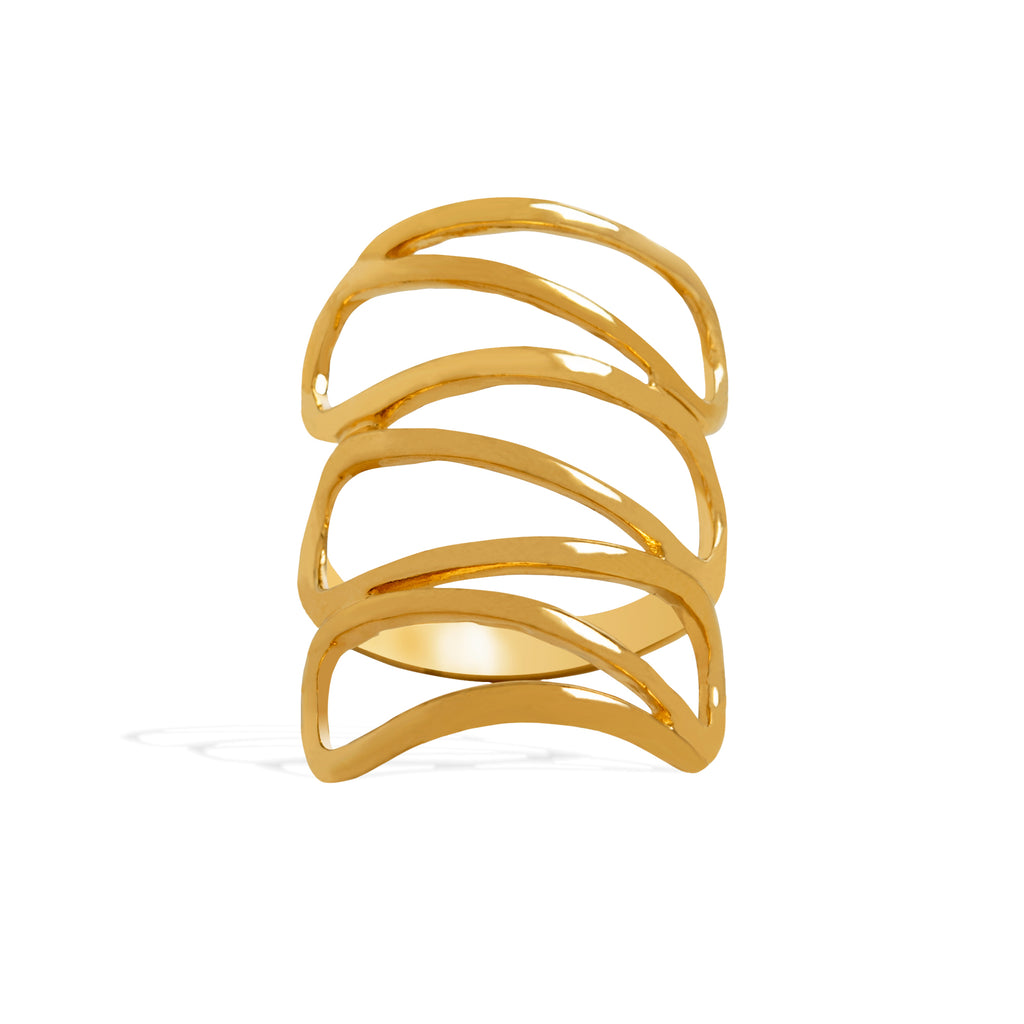 Yellow Gold Filled Ring for Women, Swirl Zig Zag Band for Girls – My Jewelry  Spot