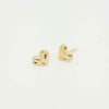 Hearts Earrings in Yellow Gold Filled Metal