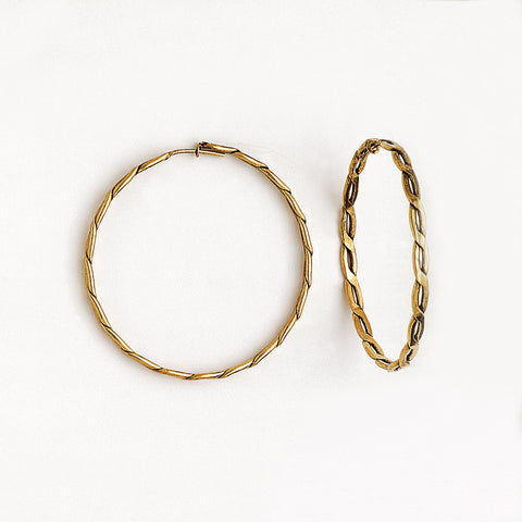 Hoop Earrings in Aged Gold Filled