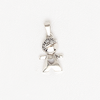 Necklace Boy/Girl Pendant with Heart in White Gold Filled