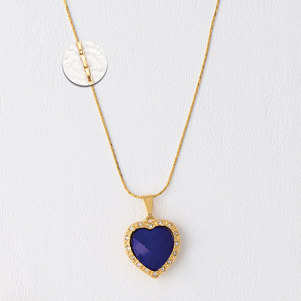 Amazon.com: Purple Amethyst Heart Necklace Gold Love Heart Pendant Necklace  For Women Aesthetic Wedding Goth Choker Chain Necklace Trend Stainless  Steel Jewelry : Handmade Products