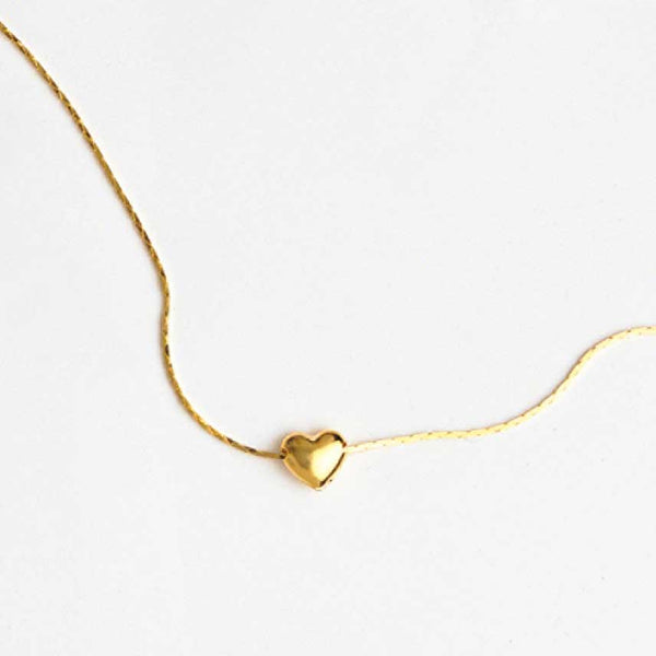 Heart Necklace in Yellow Gold Filled
