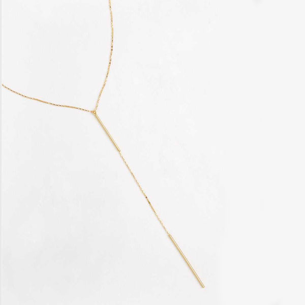 Lariat Necklace in Yellow Gold Filled