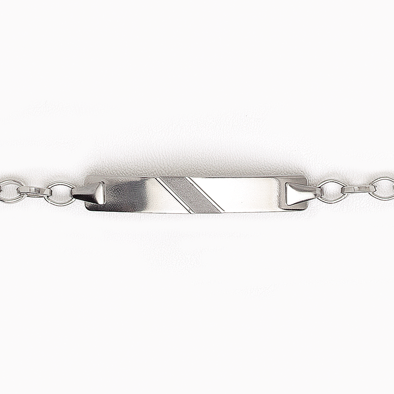 ID Bracelet in Stanless Steel Link Chain