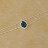 Zircon Drop Bracelet in Plated Silver with Gemstones