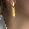 Wire Weaving Earrings, Yellow Gold Filled Earrings, Dangle Earrings